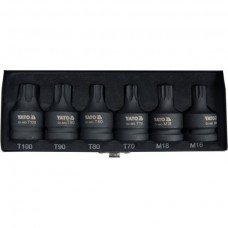 Set de sase biti de impact Torx si Spline 3/4 Yato YT-10653